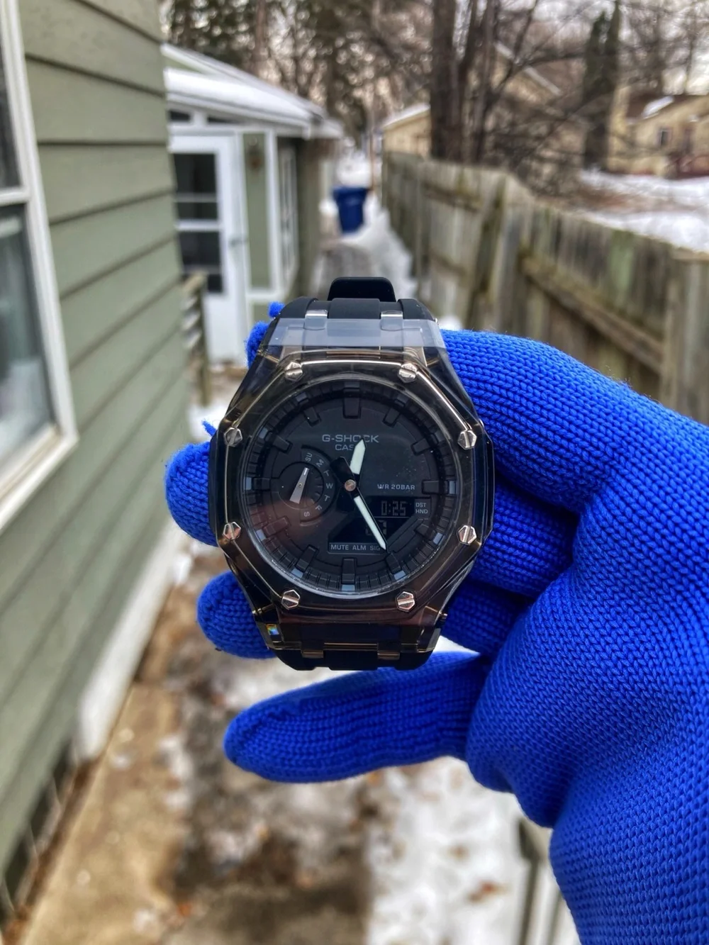 Custom G Shock Clear and Black colorway